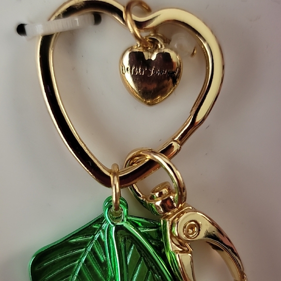 Betsey Johnson Red Cherry Keychain with Gold and Green Accents - Picture 5 of 7